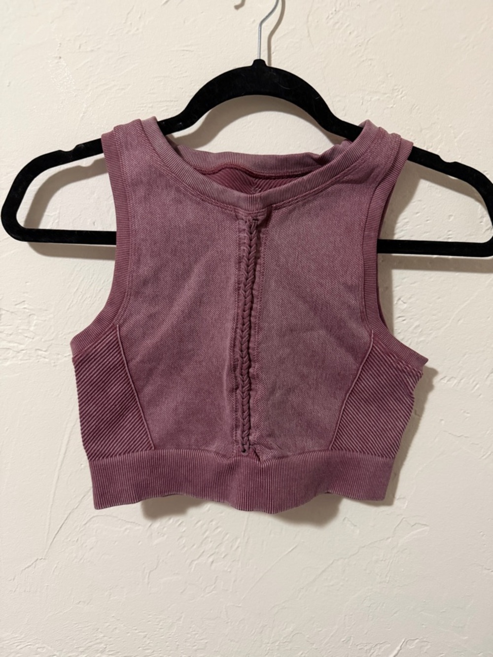 Aerie Mauve Ribbed Crop Top